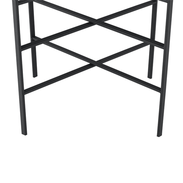 Beistelltisch Wiltz 40x40x53 cm Metall Schwarz en.casa