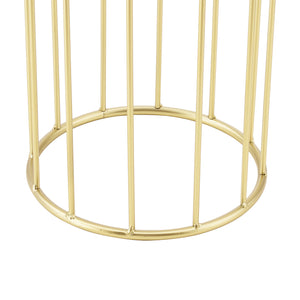 Blumentopfständer Mortsel 2er-Set Metall Schwarz-Goldfarben [en.casa]