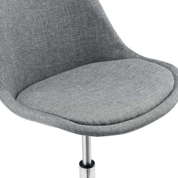 Bürostuhl Atherton 83-93x48x55 cm Hellgrau [en.casa]