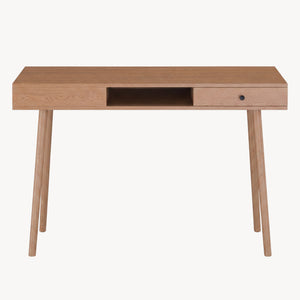 Schreibtisch Habo mit Ablage und Schublade 75x115x48 cm Walnussoptik [en.casa]
