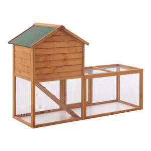 Kaninchenstall Kelkheim 110x160x61cm Tannenholz [en.casa]