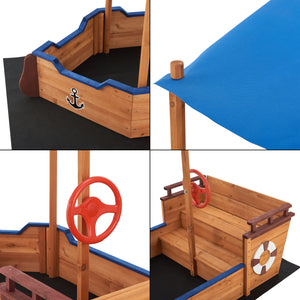 Sandkasten Grömitz Segelschiff 103x160x78cm [en.casa]