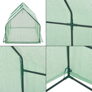 Mini Gewächshaus Nissewaard 180x90x90cm Gitternetz Grün [en.casa]