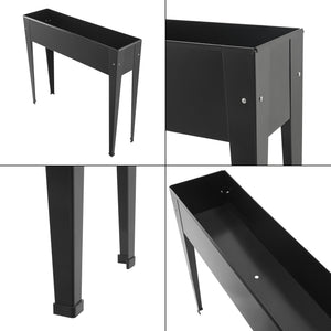 Hochbeet Lelystad 98x25x82cm Stahl Anthrazit [en.casa]