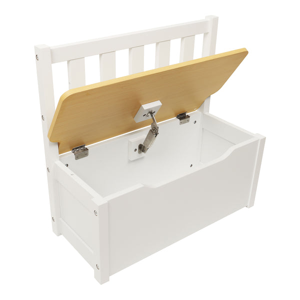 Kindertischset Lousame Kiefernholz Natur / Weiß [en.casa]
