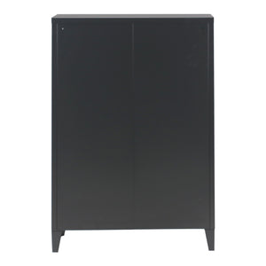 Metallschrank Oripää - 110x75x33cm - Schwarz