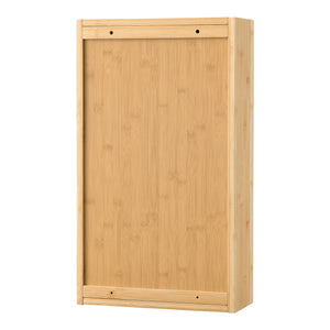 Spiegelschrank Ikorfat 60,5 x 35 x 14 cm Bambus Natur [en.casa]