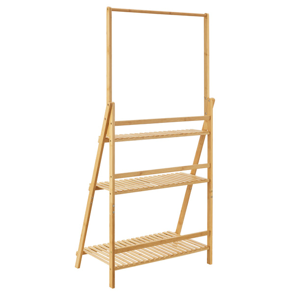 Pflanzenleiter Brändö 3-Ebenen 144 x 70 x 39,5 cm Bambus  [en.casa]