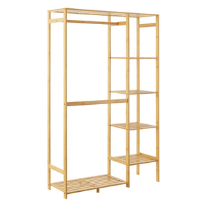 Garderobenständer Eurajoki 145x90x30 cm Bambus Natur [en.casa]