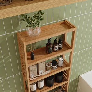 Standregal Forssa 165 x 42 x 28 cm Bambus Natur [en.casa]