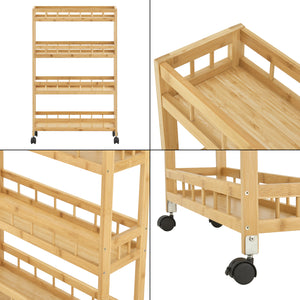 Rollwagen Pyhäjoki 96 x 60 x 18 cm Natur [en.casa]