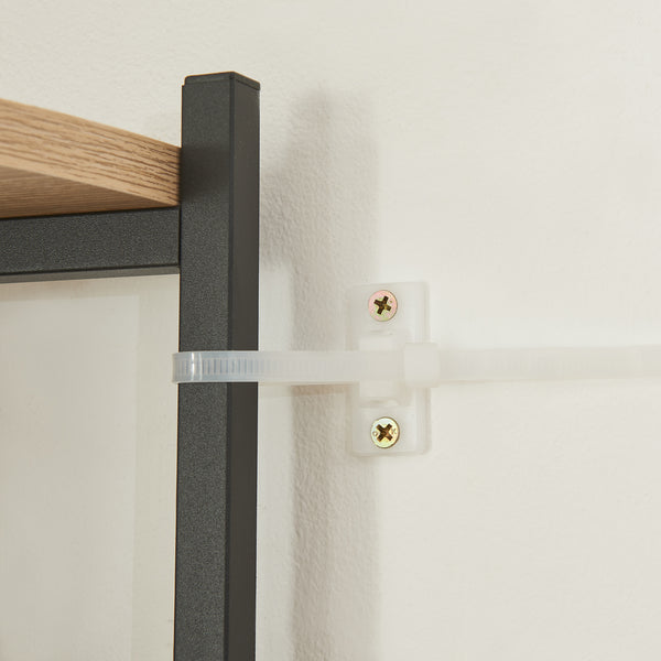 Pflanzregal Ulfborg 6 Ablagen 160x30x30 cm Schwarz/Eicheoptik [en.casa]