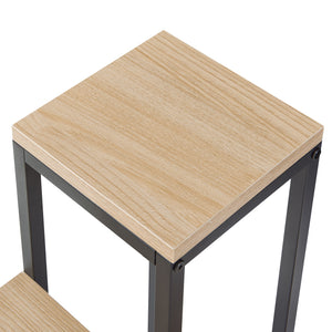 Blumentreppe Ameland Metall Schwarz [en.casa]