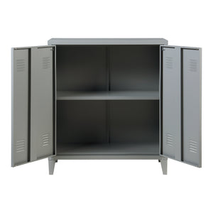 Metallschrank Oripää - 90x80x33cm - Dunkelgrau