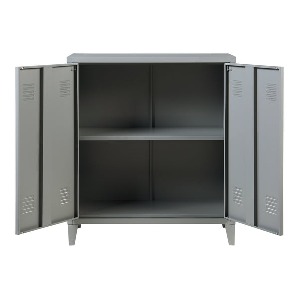 Metallschrank Oripää - 90x80x33cm - Dunkelgrau