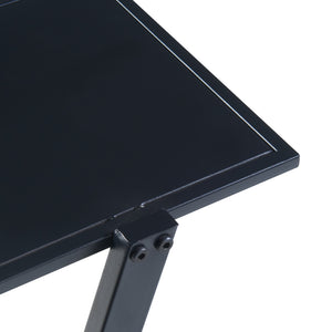 Standregal Rollag 72x40x25cm aus Metall Schwarz [en.casa]