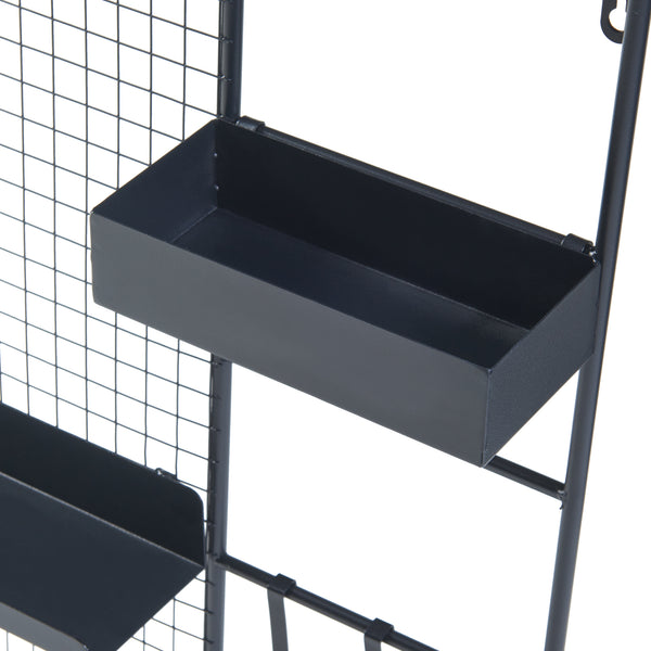 Wandgitter Westre 70x60x11cm Metall Schwarz [en.casa]