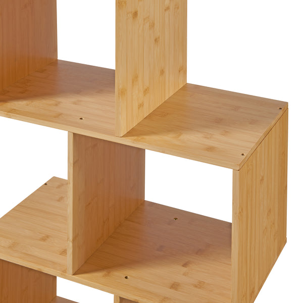 Bücherregal Gullspång Bambus 130x55x30cm Natur [en.casa]