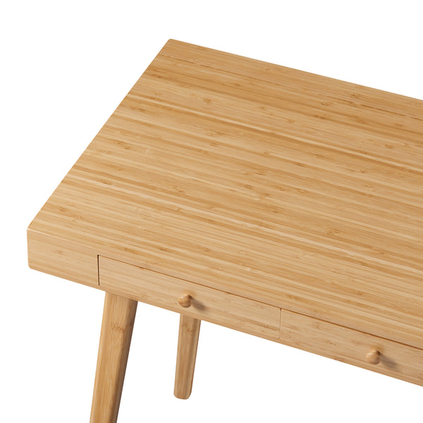 Schreibtisch Hässleholm Bambus 100x50x75cm Natur [en.casa]