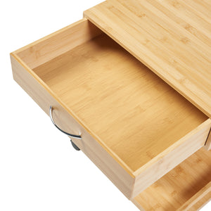 Rolltisch Jokkmokk 56,5x43x43 cm Bambus [en.casa]