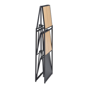 Klappregal Telemark 81x68x38 cm Schwarz/Eiche-Optik [en.casa]