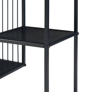 Konsolentisch Beesel 65,5x60x20 cm Schwarz [en.casa]