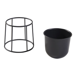 Pflanzenständer Nesseby 2er Set Metall Schwarz [en.casa]