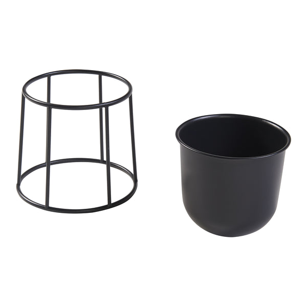 Pflanzenständer Nesseby 2er Set Metall Schwarz [en.casa]