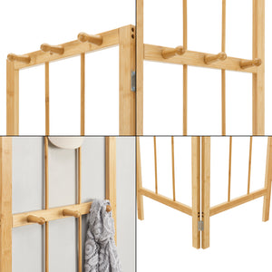 Eckgarderobe Hyllestad 165,5x92x8cm Bambus [en.casa]