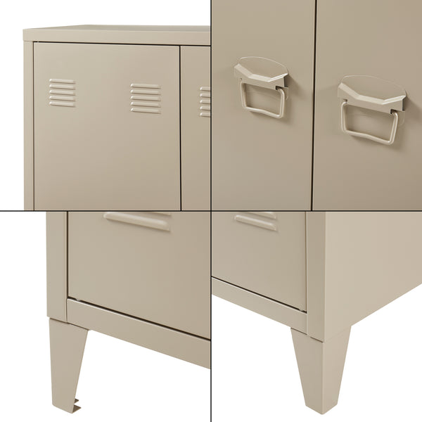 Metallschrank Oripää - 110x75x33cm - Kamelfarben