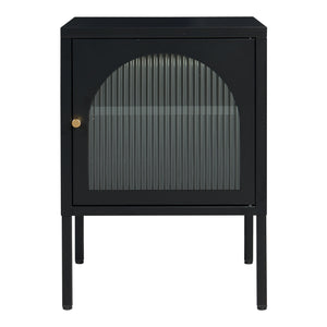 Nachtschrank Karlskrona 60x42,5x40 cm Schwarz, matt [en.casa]