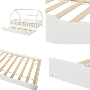 Bettauszug Ydre 197x94x22 cm Weiß [en.casa]
