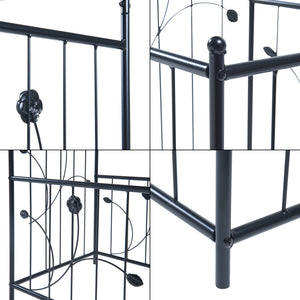 Rosenbogen Barisciano mit 2 Blumenkästen Schwarz [casa.pro]