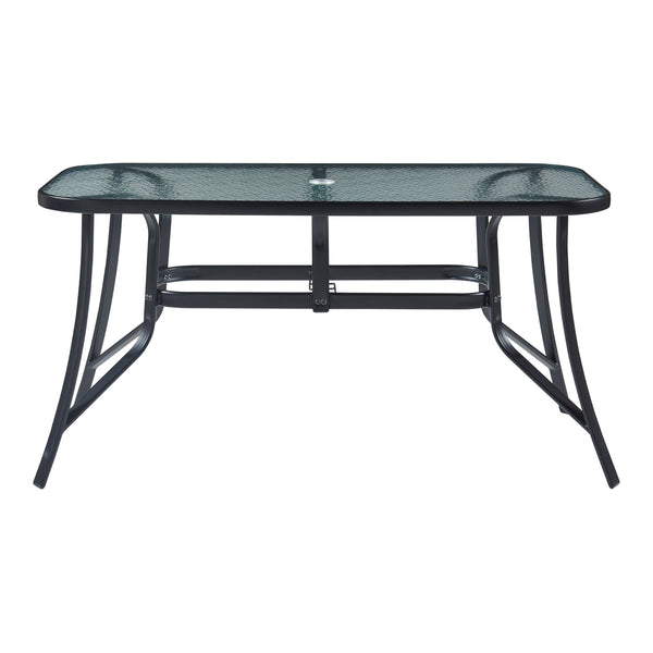 Gartenmöbelset Aradeo 7-tlg. Schwarz [casa.pro]