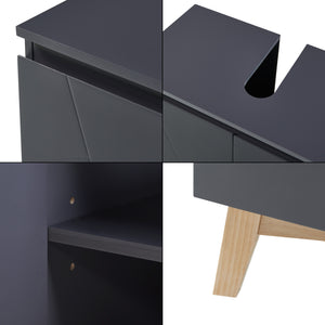 Waschbeckenunterschrank Overath 60x60x30cm Grau [en.casa]