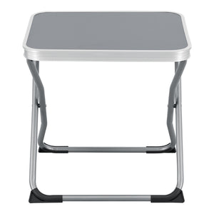 2-in-1 Campinghocker und -Tisch Barete 47x47x37 cm Grau [en.casa]