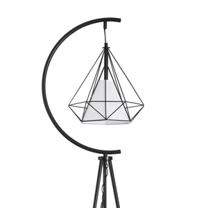 Stehleuchte Austell Metall 171cm Schwarz/Weiß [lux.pro]