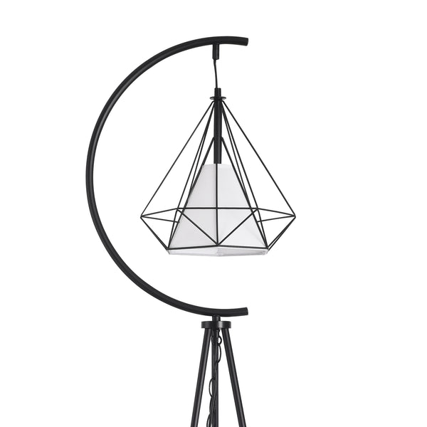 Stehleuchte Austell Metall 171cm Schwarz/Weiß [lux.pro]