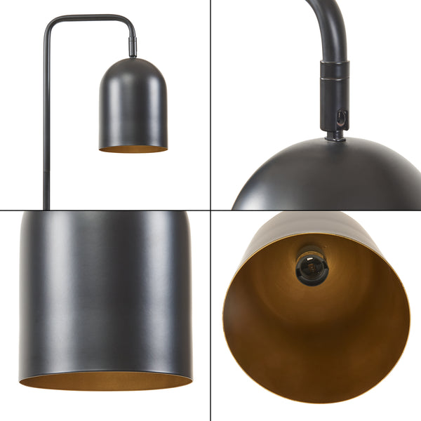 Stehleuchte Barnard Metall 159 cm Schwarz [lux.pro]