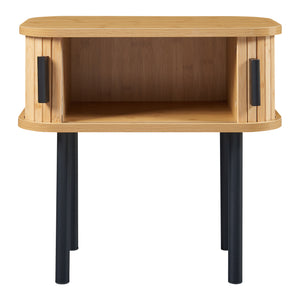 Beistelltisch Tvedestrand 48x30x45 cm Holzfarben/Schwarz [en.casa]