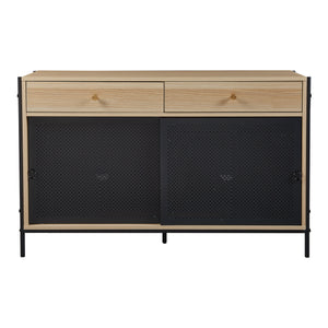 Fernsehschrank Tysnes 120x40x75 cm Eiche/Schwarz [en.casa]