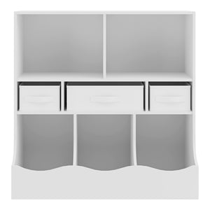 Kinderregal Vastesa 75x80x40 cm Weiß [en.casa]