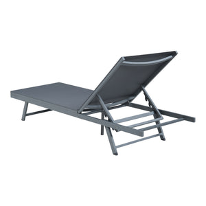 Sonnenliege Baragiano 197x64x30 cm Dunkelgrau [casa.pro]