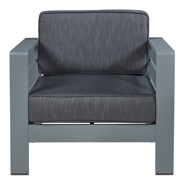 Outdoor-Sesselset mit Tisch Avise 3-tlg. Aluminium [casa.pro]