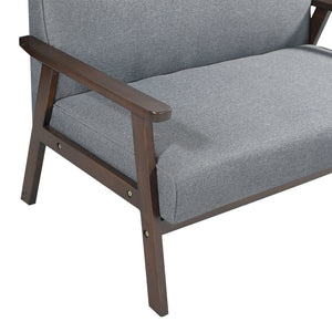 2-Sitzer Polstersofa Kinda 121x69x75 cm Grau [en.casa]