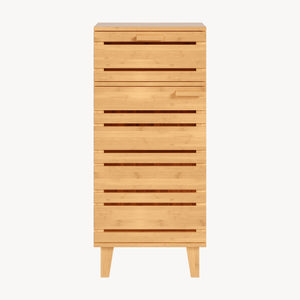 Badezimmerschrank Epind 75x33x30 cm Bambus Natur [en.casa]