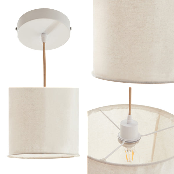 Hängeleuchte Buckley Weiß [lux.pro]