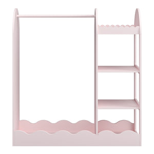 Kindergarderobe Vestnes mit Spiegel 100x94x38 cm Cotton Candy [en.casa]