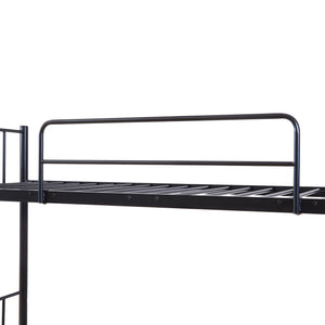 Metall-Etagenbett Berimma 90x200 cm Schwarz [en.casa]