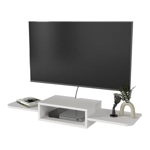 TV-Lowboard hängend Tar 115x30x16 cm Weiß [en.casa]
